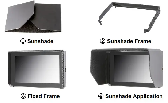 FeelWorld F5Pro 5.5 inch V2 4K HDMI IPS Touchscreen Monitor - Sunshade