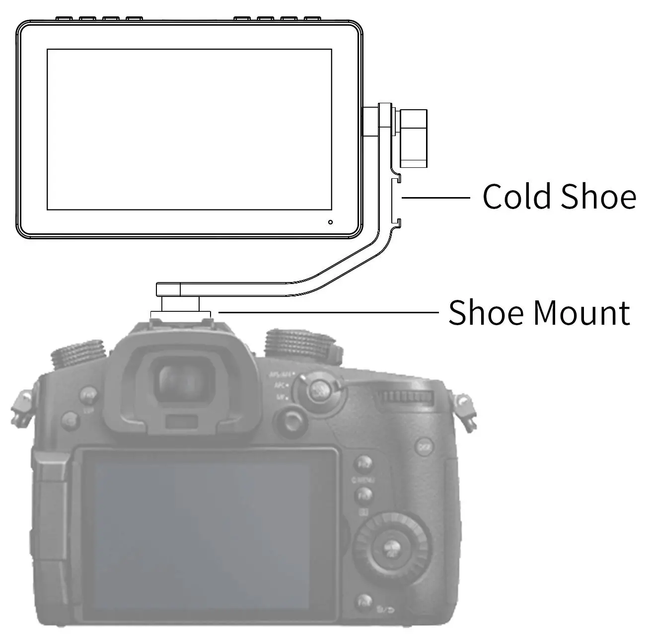 FeelWorld F5Pro 5.5 inch V2 4K HDMI IPS Touchscreen Monitor - Tilt Arm Mounting