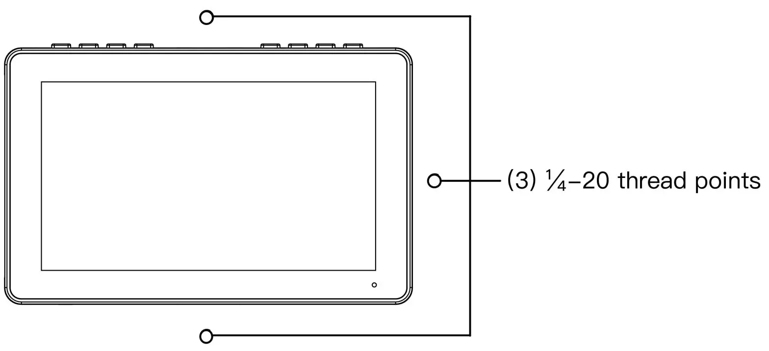 FeelWorld F5Pro 5.5 inch V2 4K HDMI IPS Touchscreen Monitor - tripod fixed installation.
