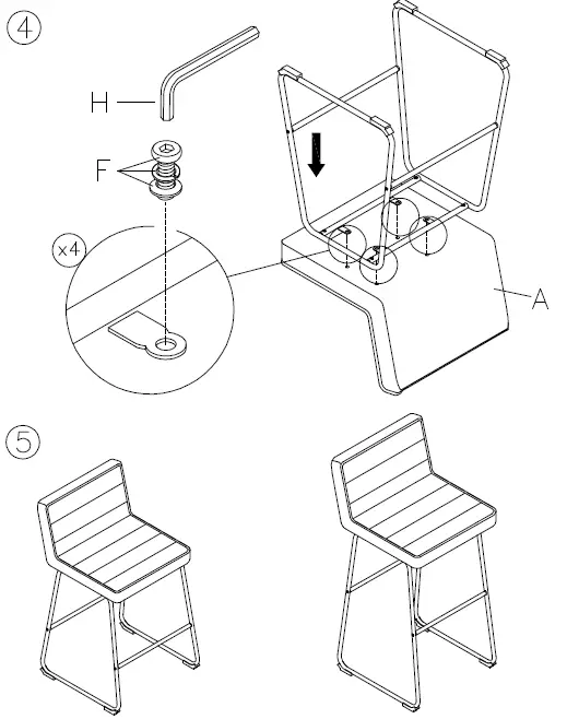 ASHLEY D225-124 Furniture Nerison Upholstered Barstool 4