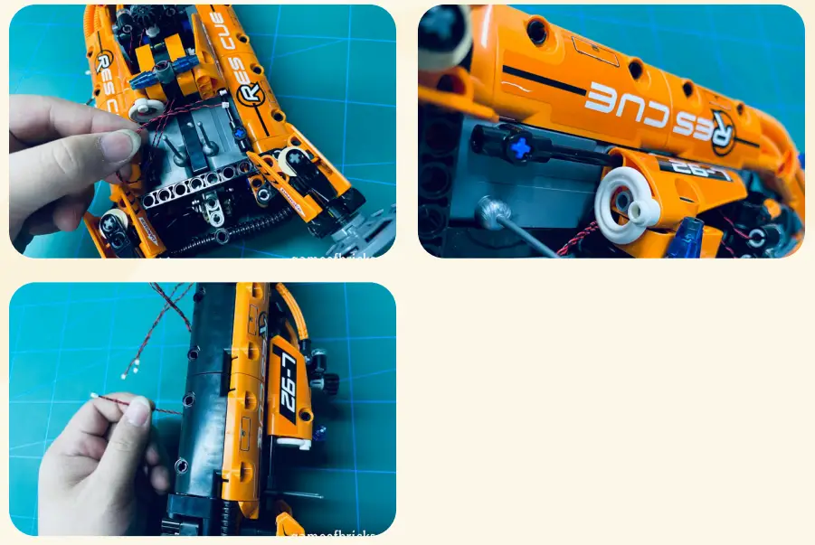 GAME OF BRICKS 42120 Light Kit for Rescue Hovercraft Building Toy - Figure 12