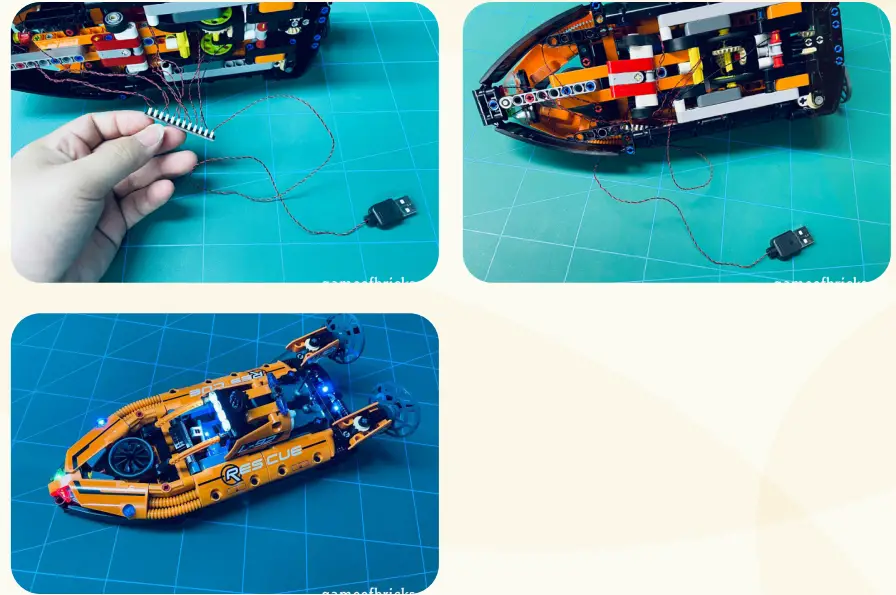 GAME OF BRICKS 42120 Light Kit for Rescue Hovercraft Building Toy - Figure 15