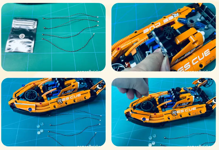 GAME OF BRICKS 42120 Light Kit for Rescue Hovercraft Building Toy - Figure 6