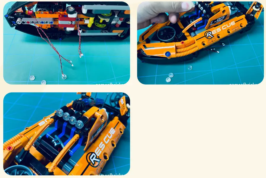 GAME OF BRICKS 42120 Light Kit for Rescue Hovercraft Building Toy - Figure 8