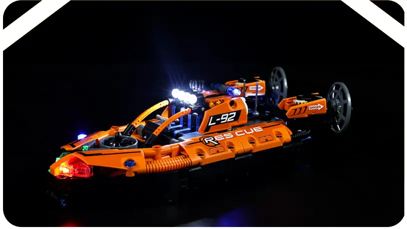 GAME OF BRICKS 42120 Light Kit for Rescue Hovercraft Building Toy