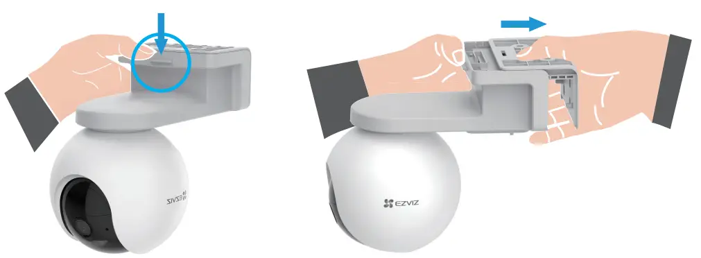 EZVIZ HB8 Battery-Powered Pan and Tilt Wi-Fi Camera - Wall Mount