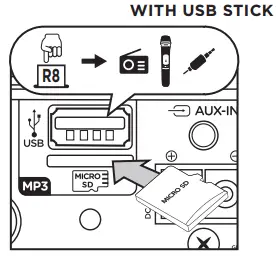 aiwa KBTUS 710 Portable Trolley Party Speaker - RECORDING