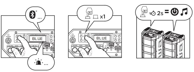 aiwa KBTUS 710 Portable Trolley Party Speaker - TREBLE2