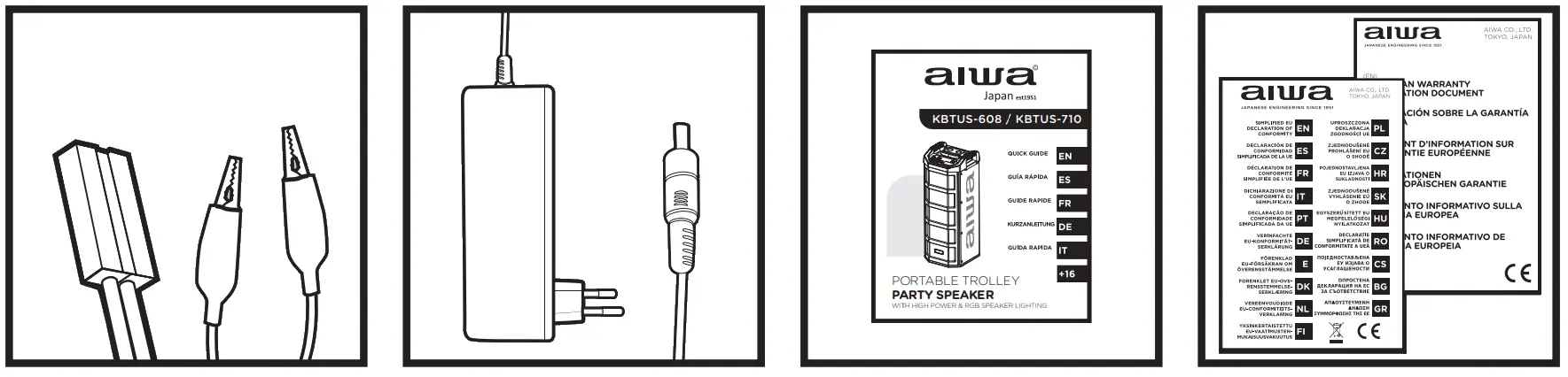 aiwa KBTUS 710 Portable Trolley Party Speaker - fig1