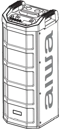 aiwa KBTUS 710 Portable Trolley Party Speaker