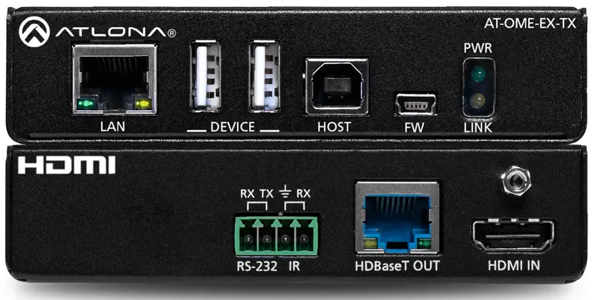 ATLONA AT-OME-EX-TX Omega 4K-UHD HDMI Over HDBaseT Transmitter with USB