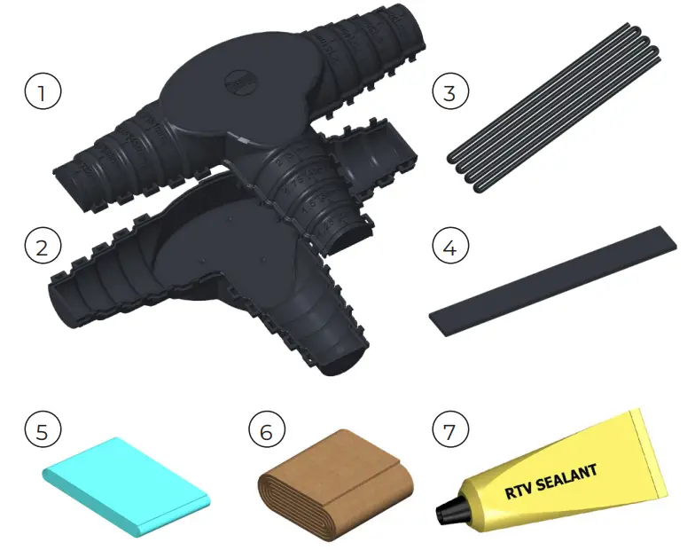 THERMON FAK-5 Tee Splice Kit for Tubing Bundles - Tee Splice Kit