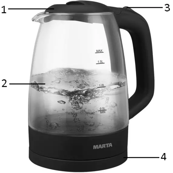marta MT 1077 Electric Kettle - Parts