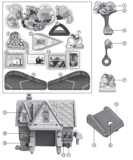 vtech 80-545400 The Carson Playhouse -figure 9
