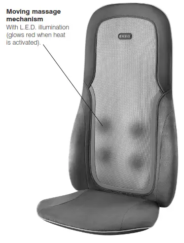 Homedics MCS-750H Quad Shiatsu Massage Cushion with Heat Instruction - FCC Statement