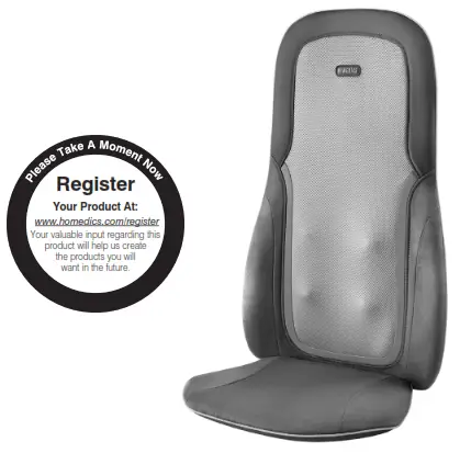 Homedics MCS-750H Quad Shiatsu Massage Cushion with Heat Instruction - Quad Shiatsu