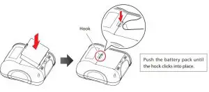FIG 9 Inserting into the Printer or the Battery Holder