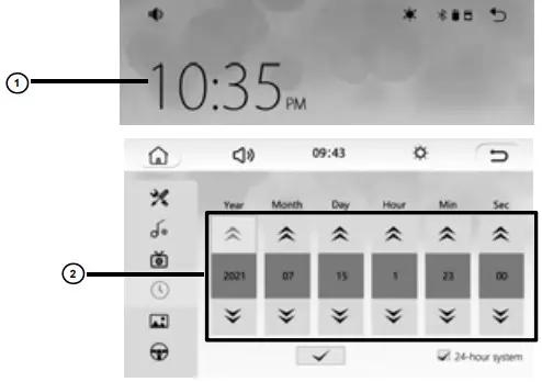 savv DMH-N700 RDS AV Receiver - selecting thee clock
