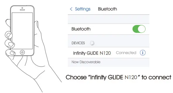 Infinity Glide N120 Wireless In Ear Headphone - Bluetoooth Connection 1