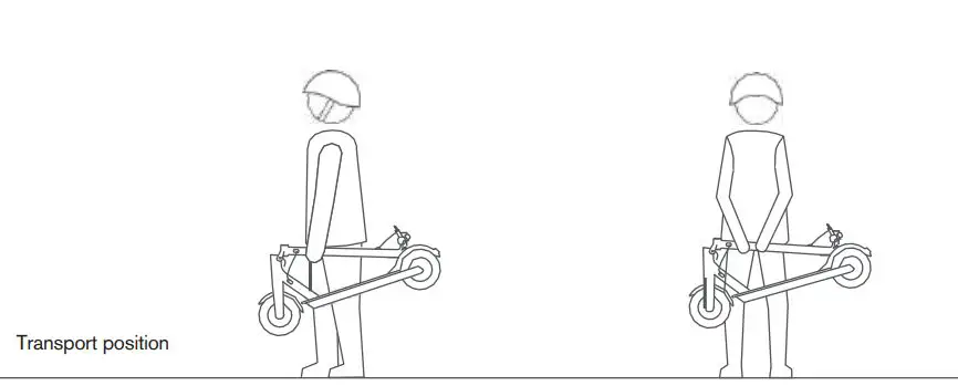 DUCATI City Cross-E Electric Scooter User Manual - Close and transport the product
