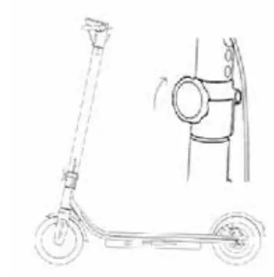 DUCATI City Cross-E Electric Scooter User Manual - Fix the steering rod and open the parking bridge