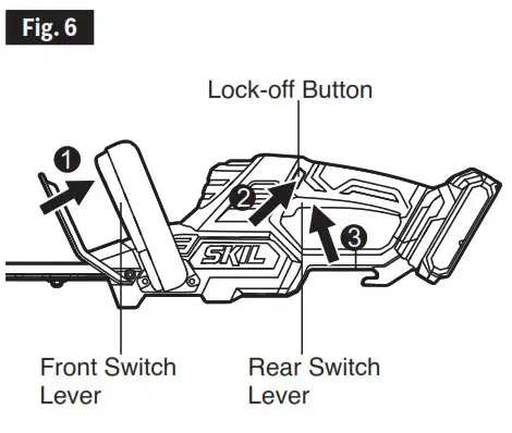 SKIL HT4222B-00 20V Cordless Hedge Trimmer- Fig. 6