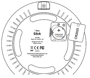 i box Slick 79271PI Alarm Clock with Wireless Charging - Fitting a backup battery