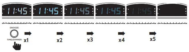 i box Slick 79271PI Alarm Clock with Wireless Charging - LED Display Dimmer