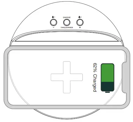 i box Slick 79271PI Alarm Clock with Wireless Charging - Wireless charging