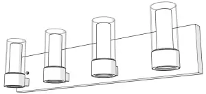 artika VAN4RA RN Ratio 4 Wall Mounted Light Fixture