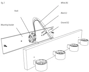 artika VAN4RA RN Ratio 4 Wall Mounted Light Fixture -fi g 2
