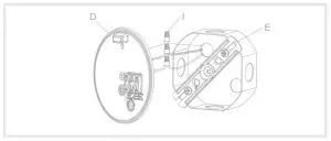 home zone ES00942G Linkable 5000LM Triple Head LED Security Light - Connecting the Wires