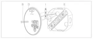 home zone ES00942G Linkable 5000LM Triple Head LED Security Light - Mounting Plate