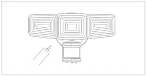 home zone ES00942G Linkable 5000LM Triple Head LED Security Light - silicone