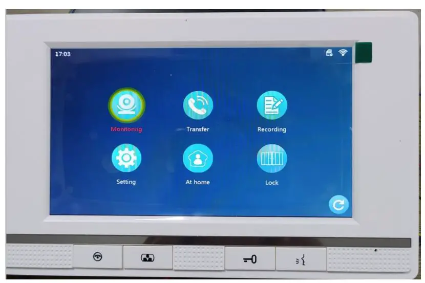 tuya Smart Life App WiFi IP Video Door Phone Video Intercom Code Keypad Instructions - 6 ICON display for OSD