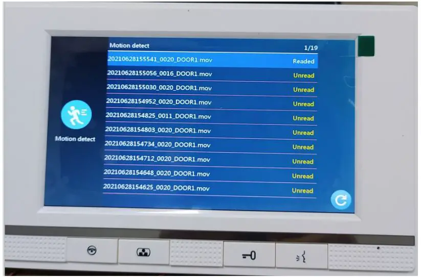 tuya Smart Life App WiFi IP Video Door Phone Video Intercom Code Keypad Instructions - Motion detect record