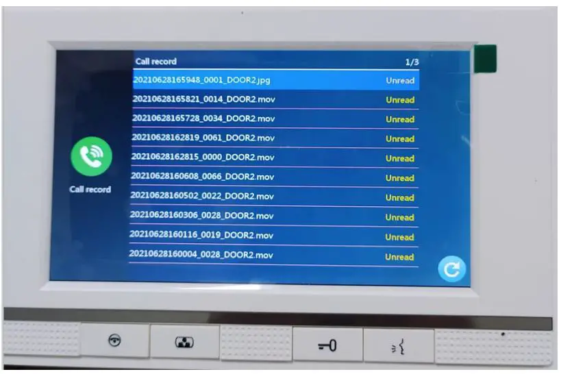 tuya Smart Life App WiFi IP Video Door Phone Video Intercom Code Keypad Instructions - call record