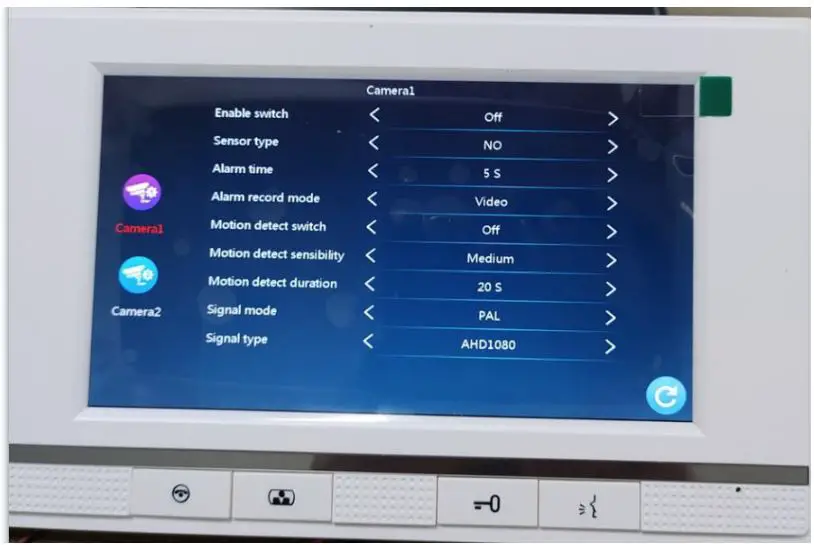tuya Smart Life App WiFi IP Video Door Phone Video Intercom Code Keypad Instructions - camera setting
