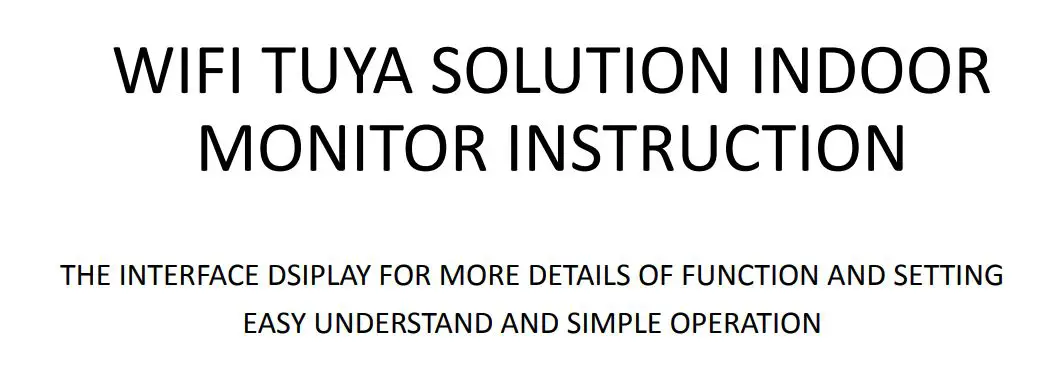 tuya Smart Life App WiFi IP Video Door Phone Video Intercom Code Keypad Instructions