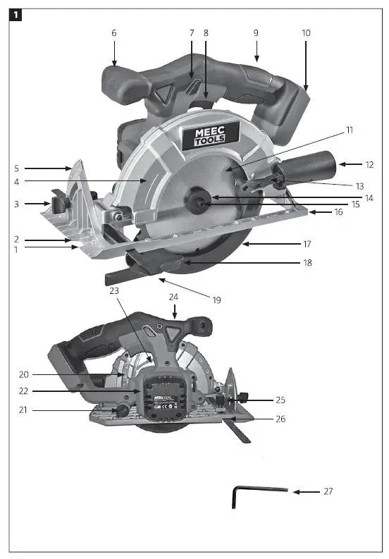 MEEC TOOLS 012595 Circular Saw 1