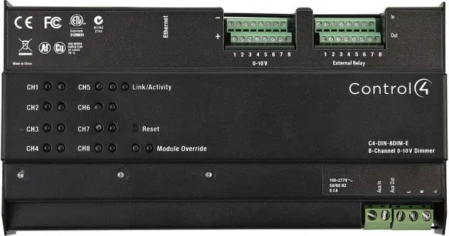 Control4 8-Channel 0-10V Dimmer-C4-DIN-8TV-E Steiners Audio Video fig 7