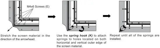 Screen Material Installation