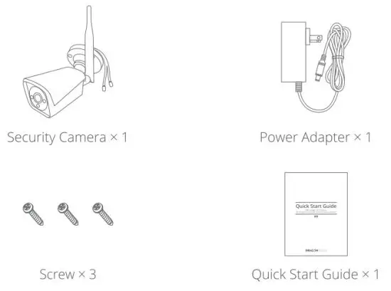 DRAGON TOUCH B0939VYKRP 3MP Add-On Wi Fi Camera - in the box