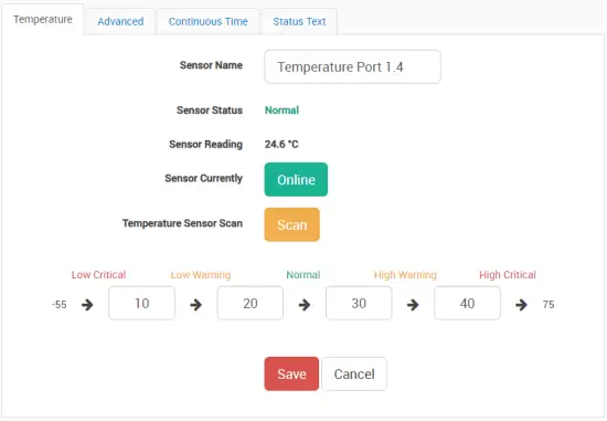 AKCP Battery Monitoring Sensor - Temperature sensor
