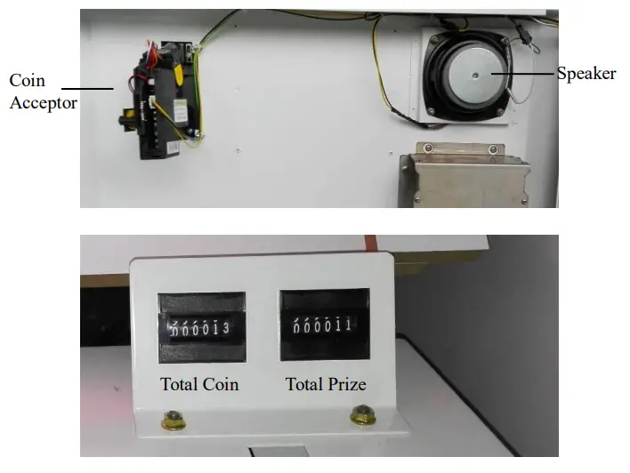 Magic Play Lollipops Vending Machine Game Instructions - Front Door inside View