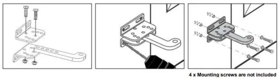 ELSEMA iS400 Swing Gate Opener with Limit Switch - INSTALLATION OF REAR BRACKET