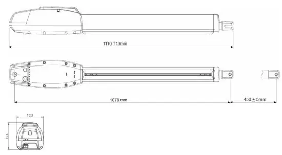 ELSEMA iS400 Swing Gate Opener with Limit Switch - Technical Features