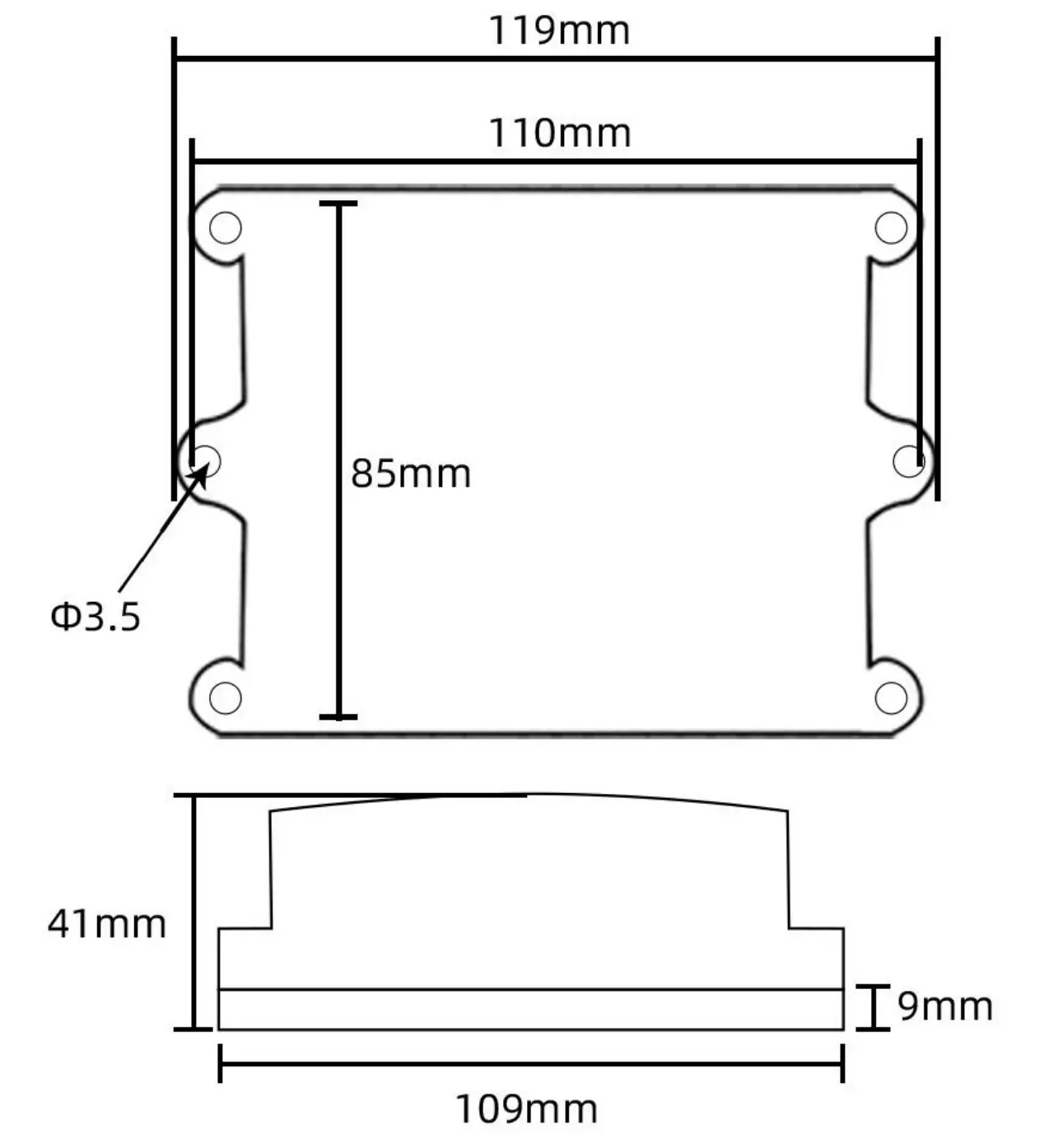 SONBEST SD2160B RS485 illuminance Acquisition Display - Product Size