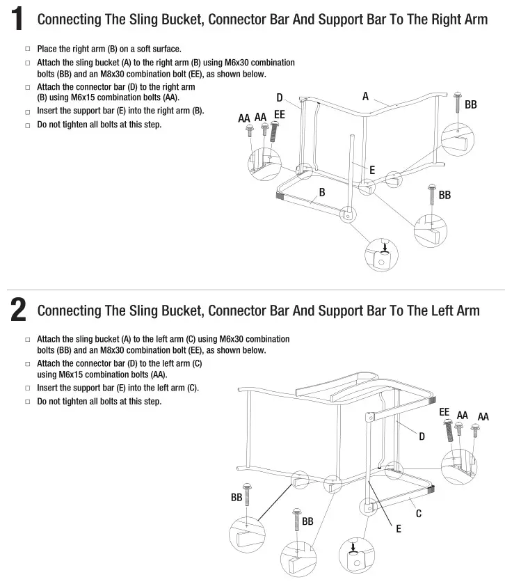 HAMPTON BAY Crestridge 7pc Dining Set - Chair Assembly 1
