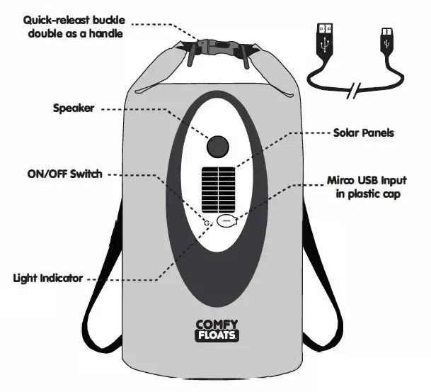 COMFY FLOATS 91570 Deluxe Dry Bag with Speaker 1